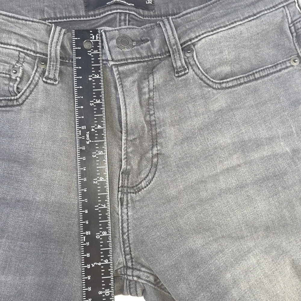 Hollister Skinny Jeans Mens 30x30 Black Distressed Faded Stretch Denim